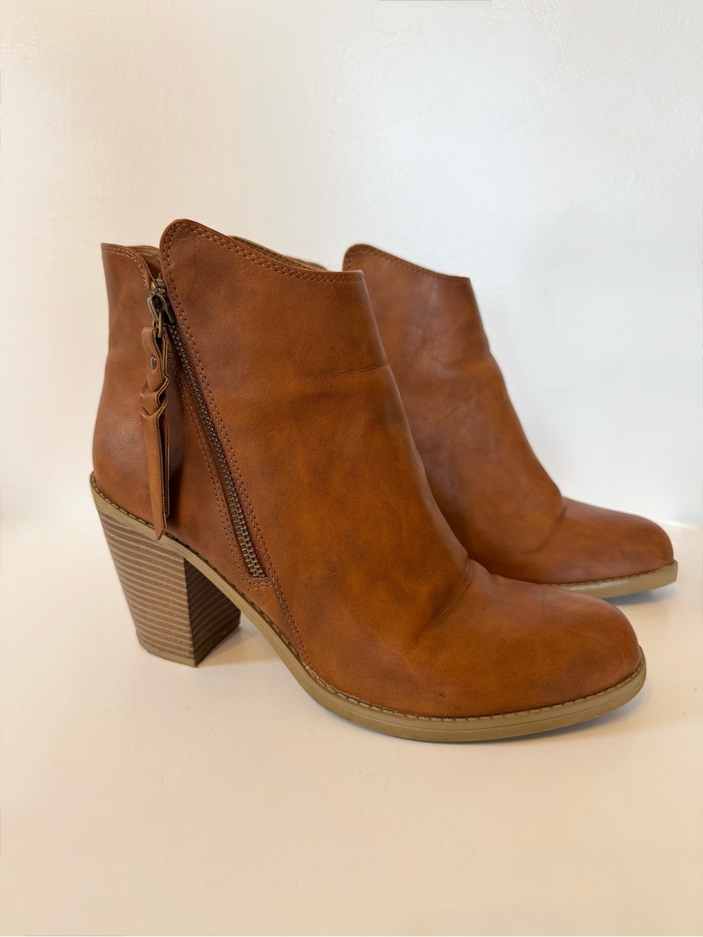 American Rag Women's Cognac Western Ankle Boots